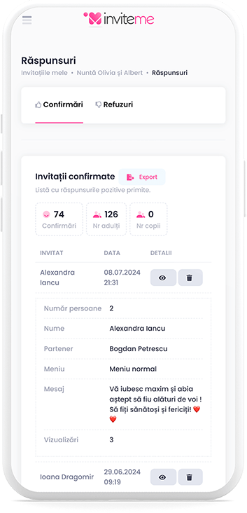 InviteMe.ro - Confirmare